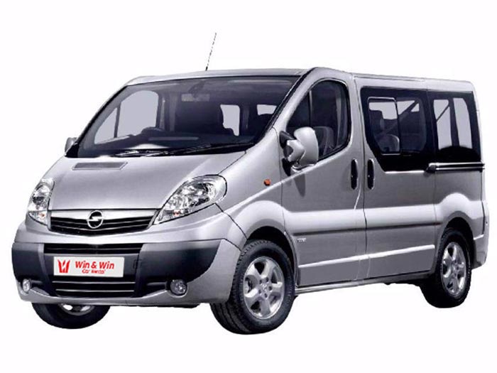 Rent a car 8+1 9 seats car. Opel Vivaro for rent Cluj.